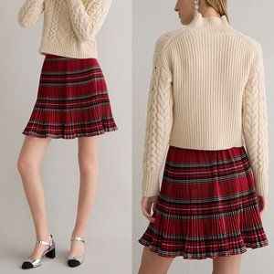 J. Crew Pleated Taffeta Skirt in Good Tidings  NWT